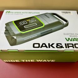 Wave Electric Paddle Board Pump 20PSI SUP Pump 2.5X Faster Air Inflator & Deflation with Dual Stage Pumping Auto-Off for SUP, Boards, Boats 