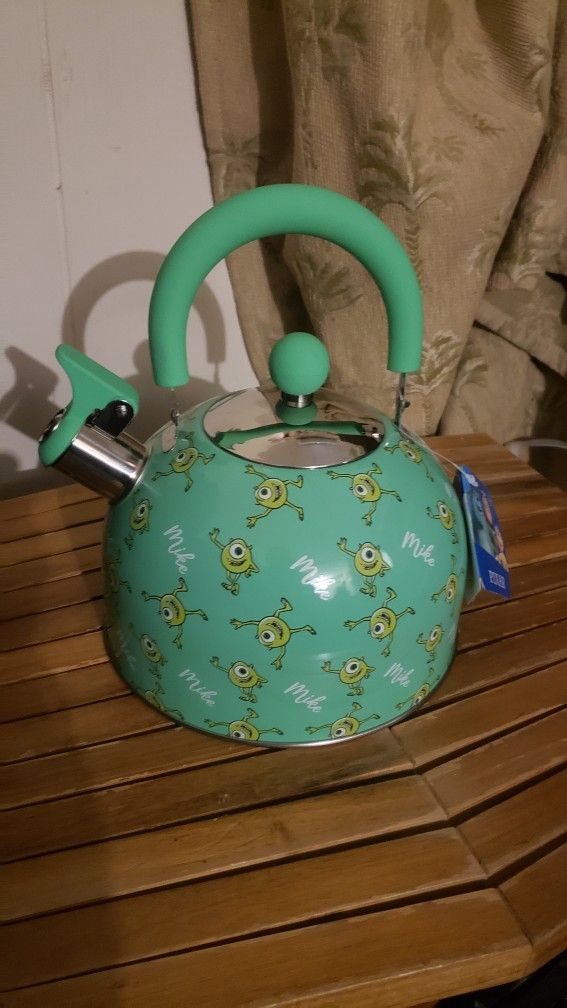 New monsters ink mike tea kettle teapot.