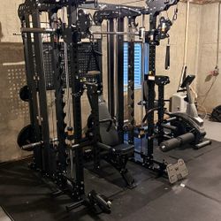 NEW 1:1 & 2:1 RATIO SQUAT RACK SMITH MACHINE GYM - FREE DELIVERY 