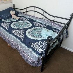 Twin Bed, Bedframe, And Sheets