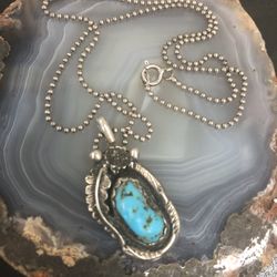 925 Silver Turquoise Necklace