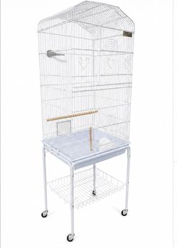 Large Bird Cage with Stand & Wheels – Great Condition