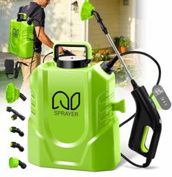 Battery Powered Backpack Sprayer 3 Gallon, Garden Sprayer with 3 Adjustable Pressures & Digital Display, Electric Pump Sprayer with 2.2Ah Battery, Tel