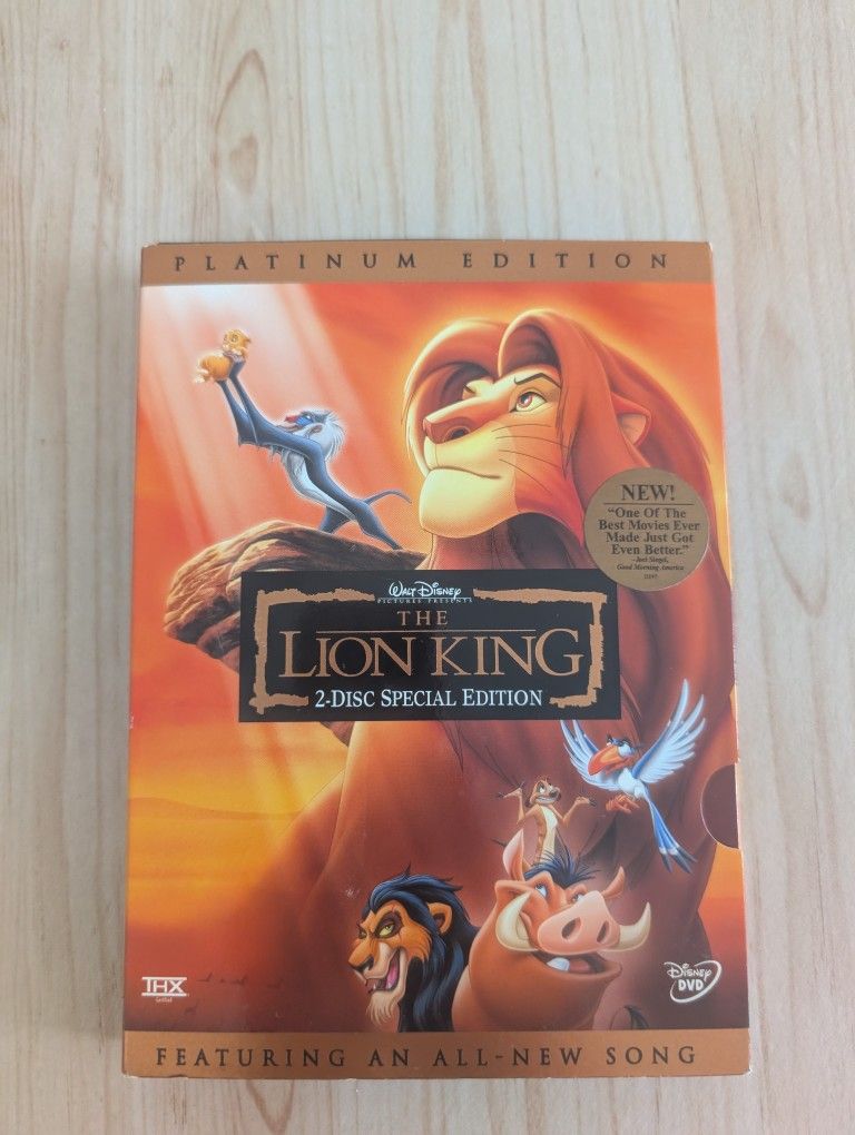 The Lion King – Platinum DVD Edition – Great Condition