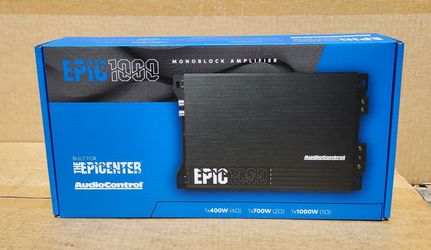 AudioControl Epic 1000 Mono Subwoofer Amplifier 2000 Watts Max EPIC1000 System Amp with Bass Knob