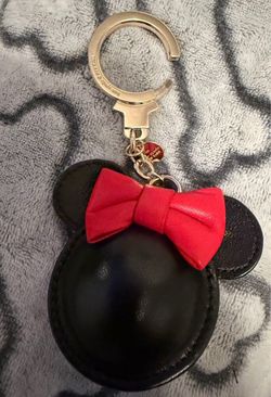Disney Kate Spade Minnie Mouse Leather Designer Keychain