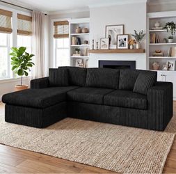 103" Boneless Couch, L Shaped Modular Sectional Sofa with Deep Seat, Cloud Foam Couch with Oversized