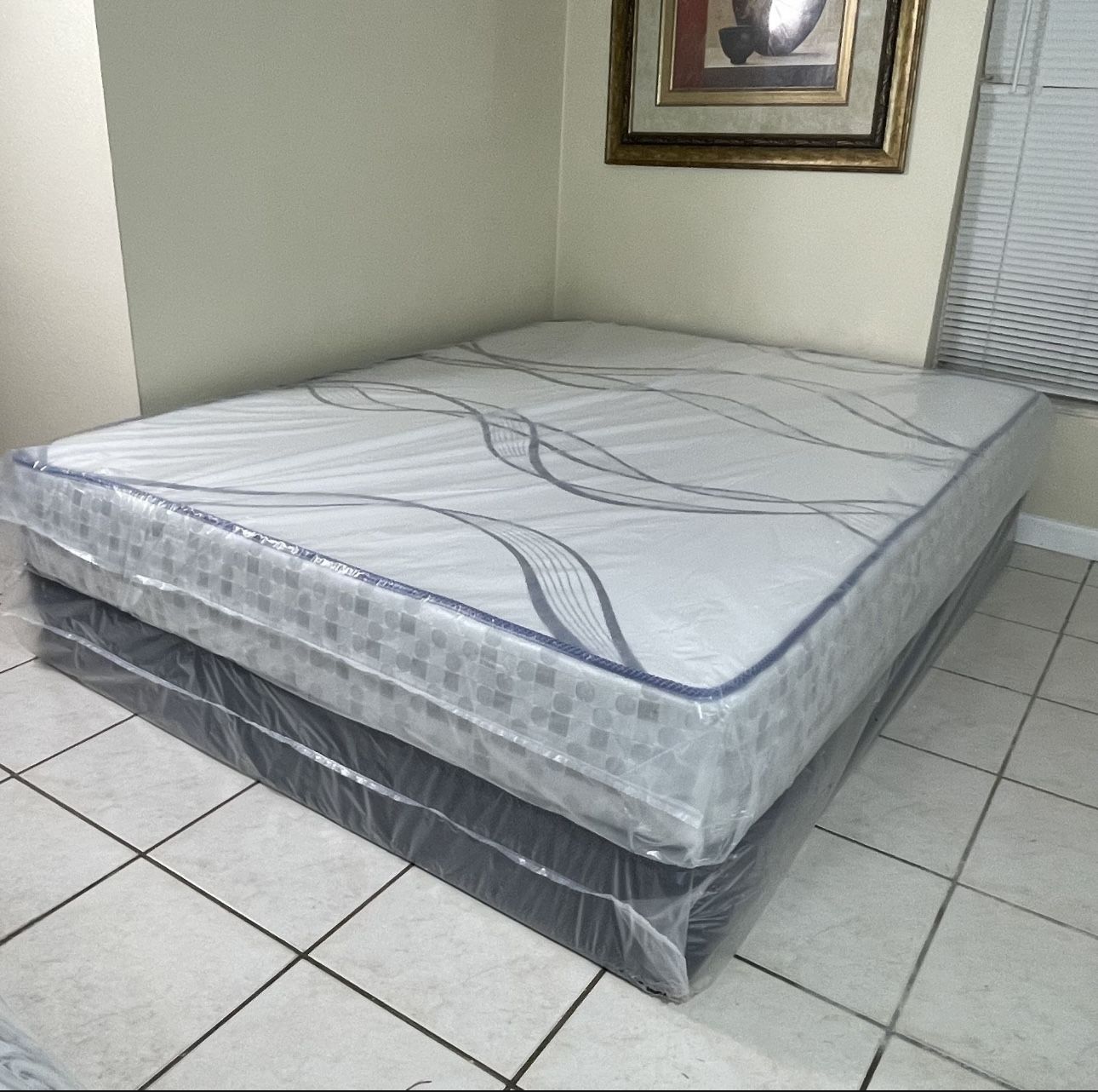 New Queen Mattress And Boxspring Set FREE SAME SAY DELIVERY