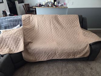 Beige couch cover