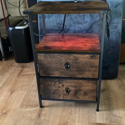 Side Table With Colorful Lights 