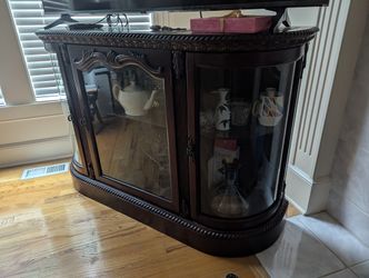 Moving Sale, display cabinet with glass doors and shelves