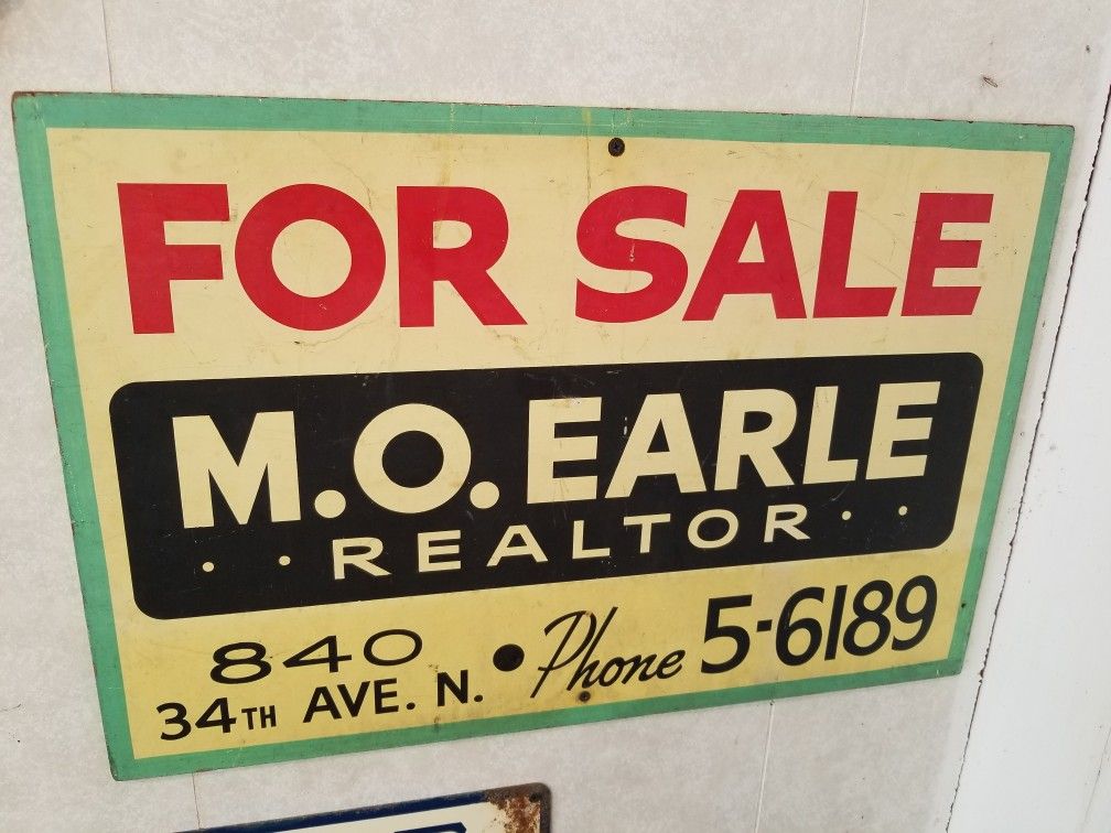 Vintage real estate signs