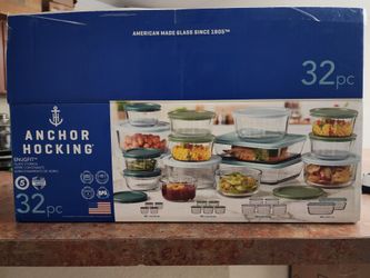 Anchor Hocking SnugFit 32-Piece Glass Storage Set