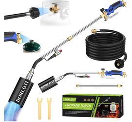 DORLOTI Propane Torch Weed Burner Kit, 12.5FT Hose