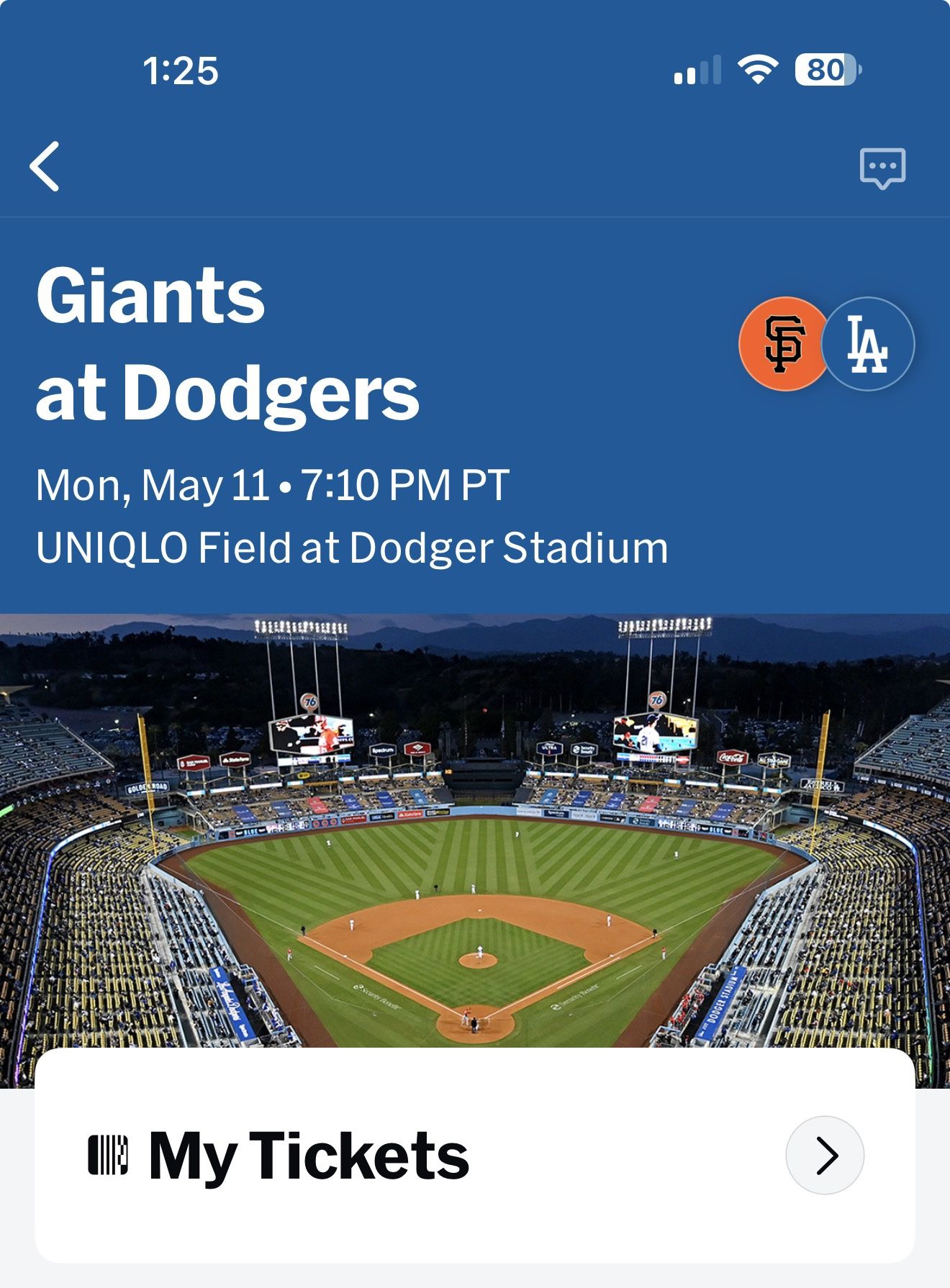 ποΈ 4 Dodgers vs. Mets Tickets β Monday May 11th 7:10pm