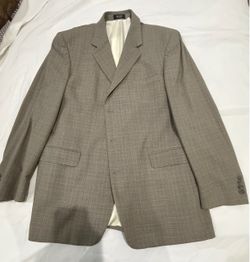 Men's Tan Plaid Suit Blazer