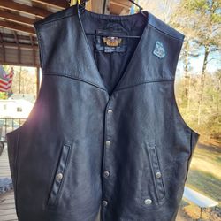 Leather Harley Vest 