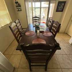 Wooden Dining Kitchen Table Set With Chairs
