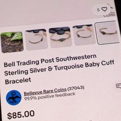 Baby Bracelet Para Niña De Sterling Silver 925 Con Turquoise 