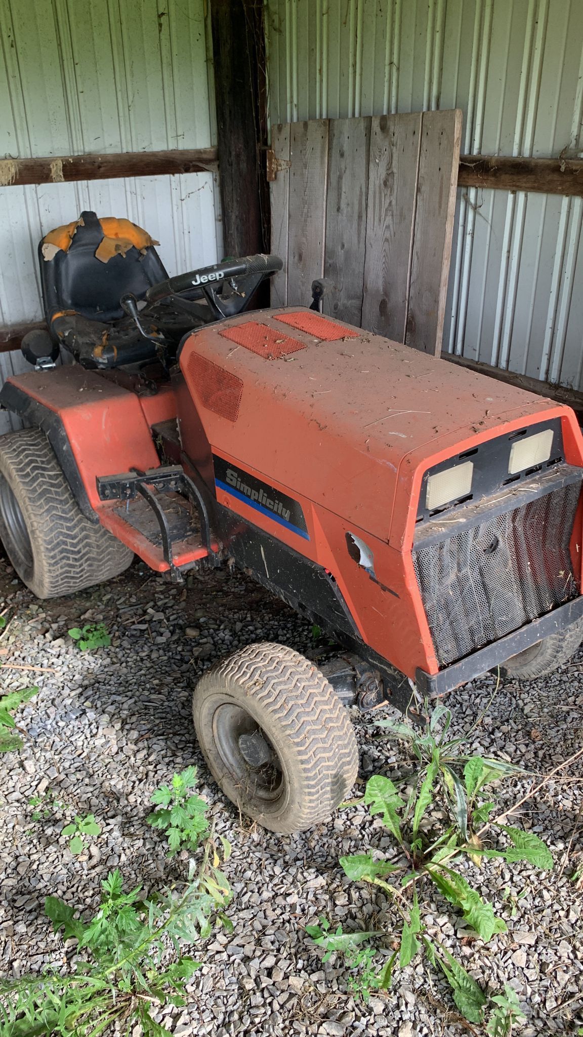Tractor With Lawn Mower Part
