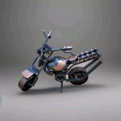 Handmade Iron Art Retro Motorcycle Model.
