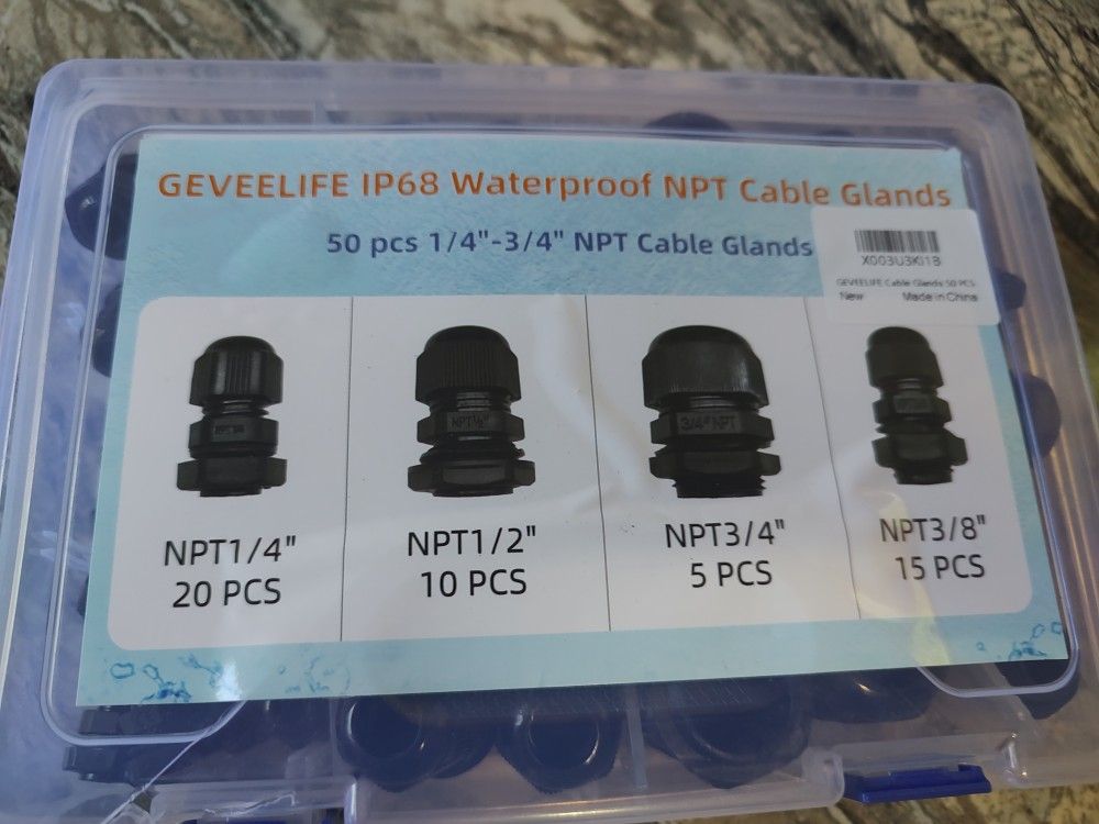 Geveelife IP68 Waterproof Npt Cable Glands