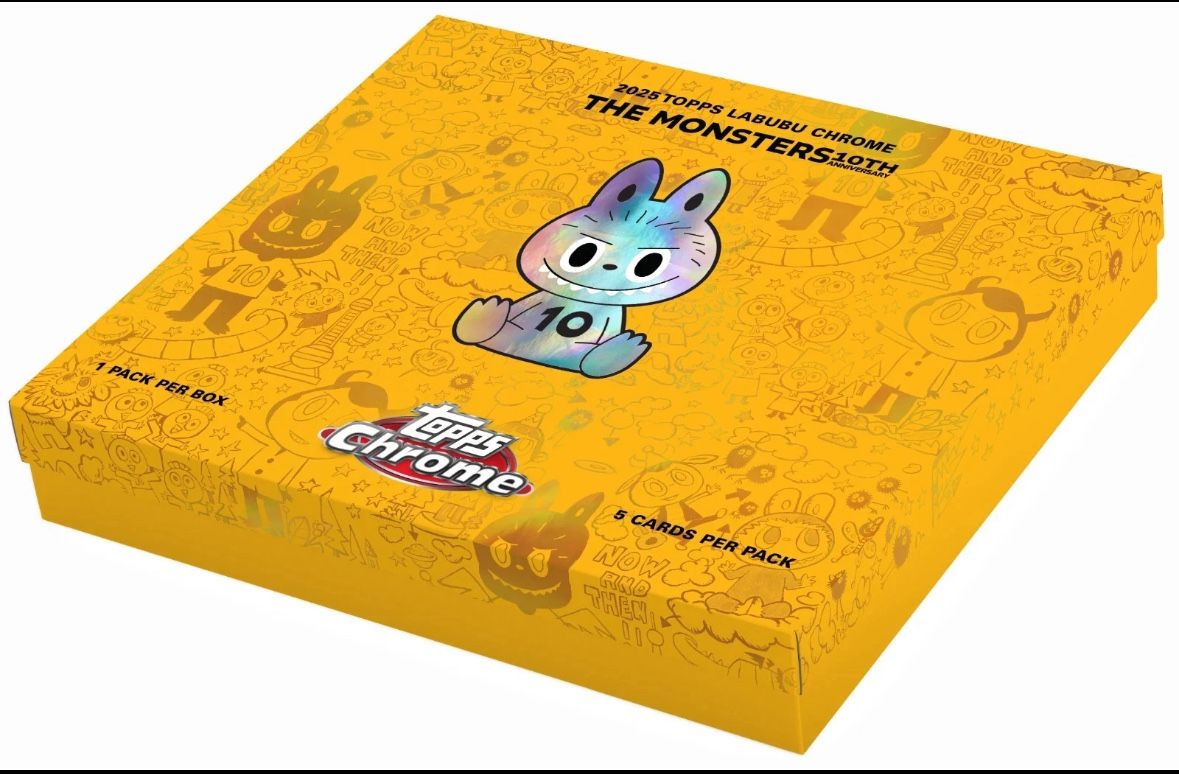 Topps X THE MONSTERS LABUBU Chrome Trading Cards Sealed HOBBY Box