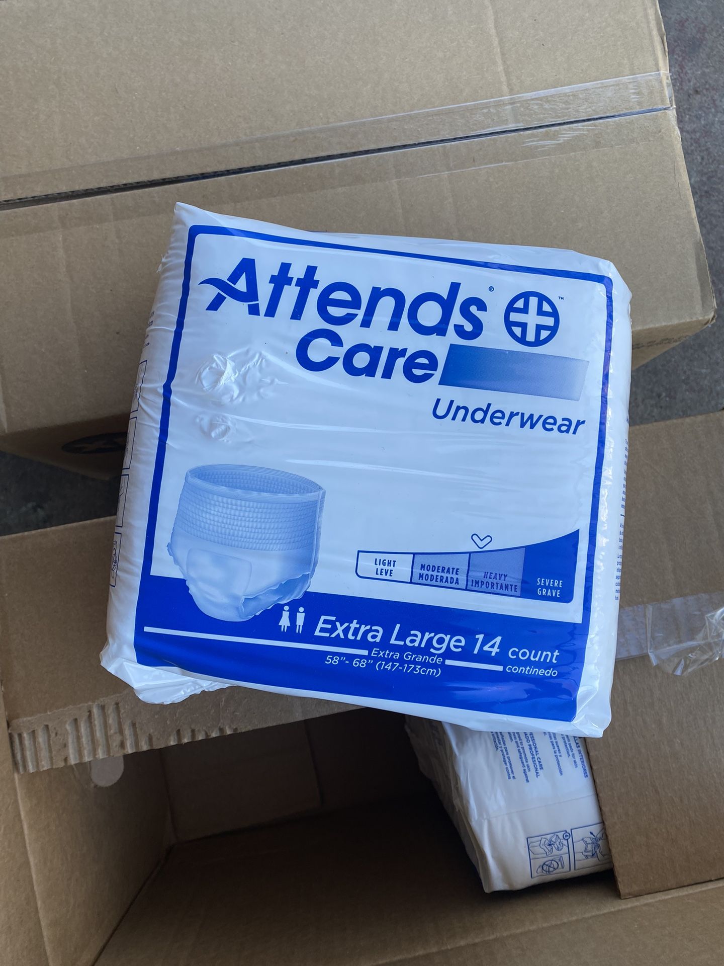 Attends Care Adult Underwear XL Diapers 56 Count $20