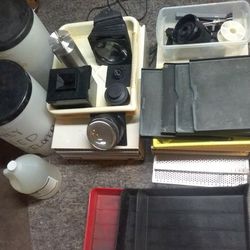 Darkroom Developer And Photo Equipment 
