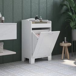 Tilt Out Laundry Hamper, Bathroom Storage Cabinet