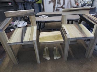 Chairs and foot stools