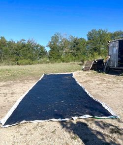 Heavy Duty Black Ripstop Vinyl Tarps in Good Condition (multiple sizes available)