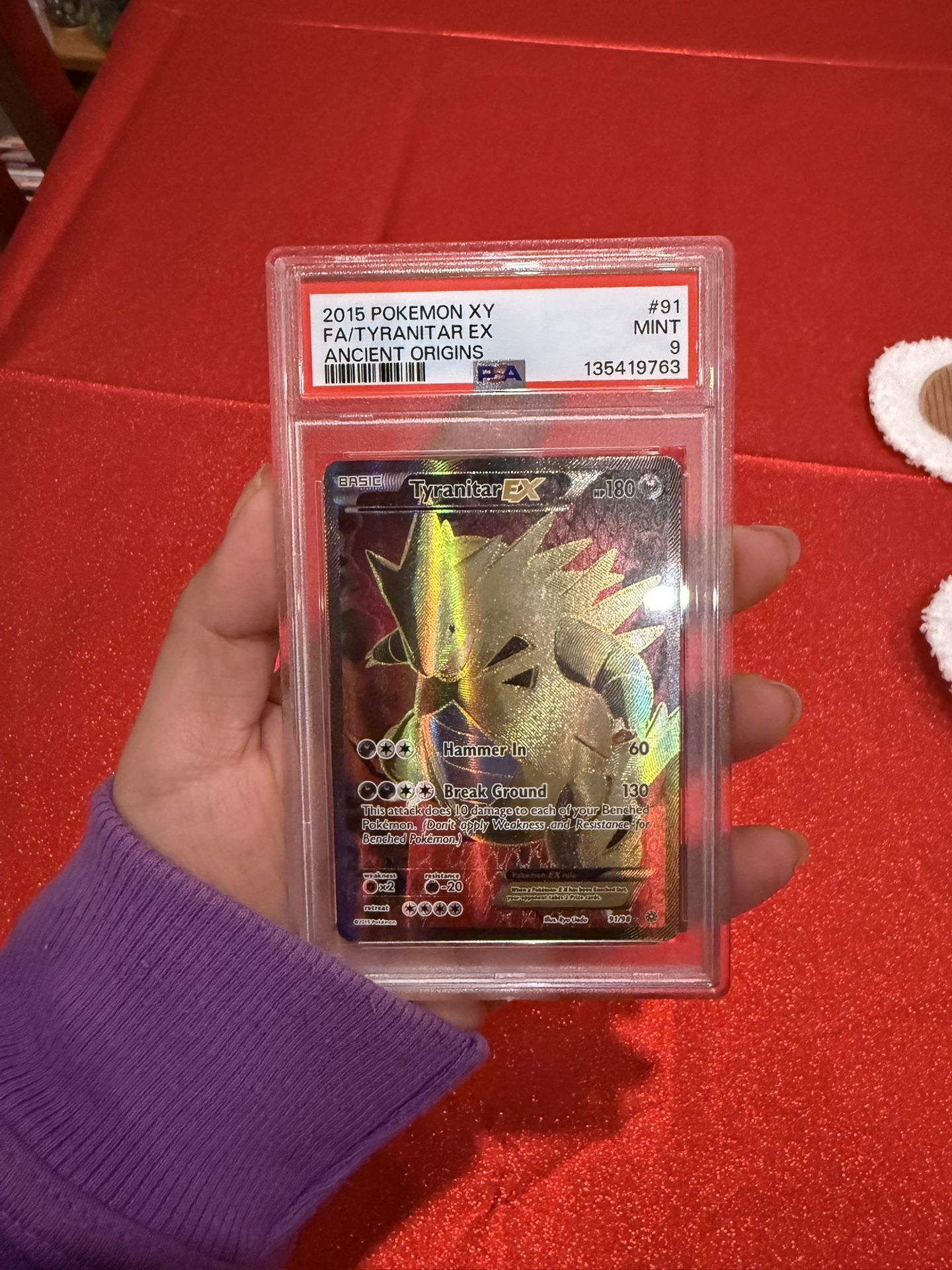 2015 POKEMON TYRANITAR GRADED CARD