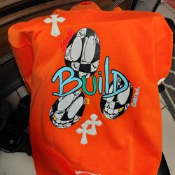 Orange Crome Hearts Hoddie
