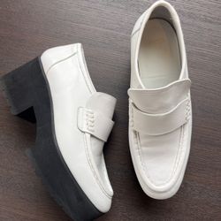 Maje Brand ($435 New) White Platform Loafers Excellent Condition Women’s 36 5.5 6 Luxury ala Miu Miu YSL Boss Prada Gucci Etc.