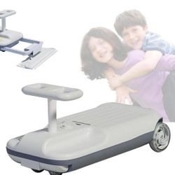 Electric Go Kart Wiggle Car, Cleaning Go Kart for Kids, 12V Rechargeable Ride-On Go Kart with Adjustable Speed, Retractable Portable Mini Go Kart for 