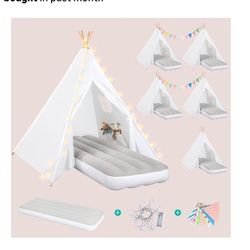 6-Kids Teepee with Air Mattresses 