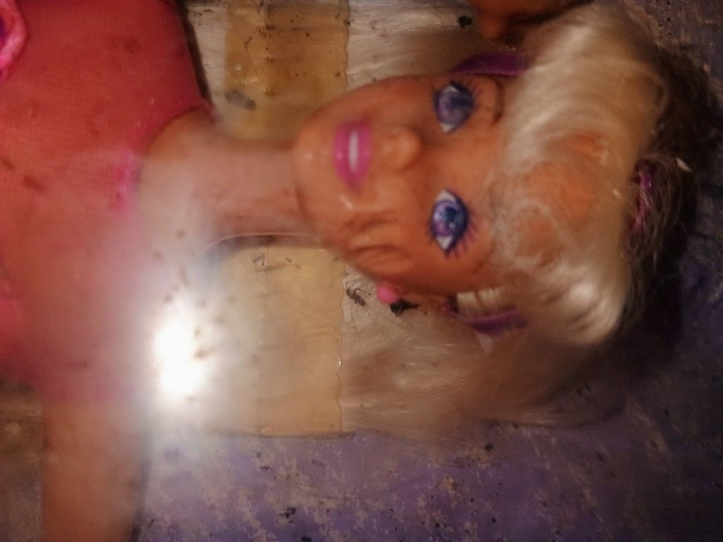 A Valentine Barbie Doll She Has A Heart On Her Cheek