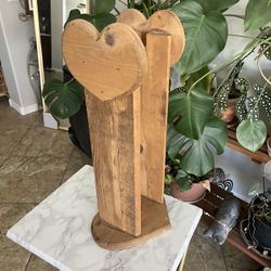 Vintage Wood Cottage Core Toilet Paper Holder 