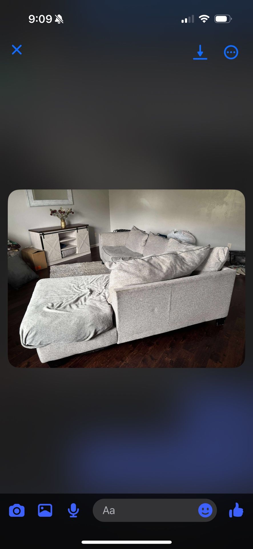 2 Piece Sectional Fair Condition