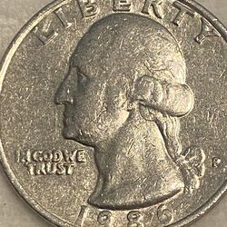 Rare 1986 p washington quarter