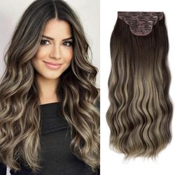 20 inch 4 pieces 11 clips thick hair pieces hair extension