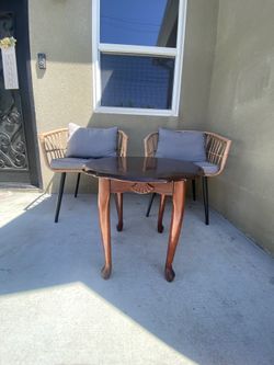 Vintage Round Wood Coffee Table