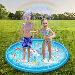 lash Pad for Kids | Water Sprinkler for Kids, Large Splash Pad | Toddler Splash Pad & Play Mat |Summer Toys & Water Pad | Baby Splash Pad 
