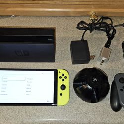 Used Nintendo Switch OLED Bundle Console, Dock, Controllers, & Charger
