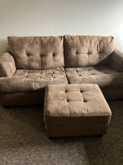 Used Brown Suede Sleeper Sofa