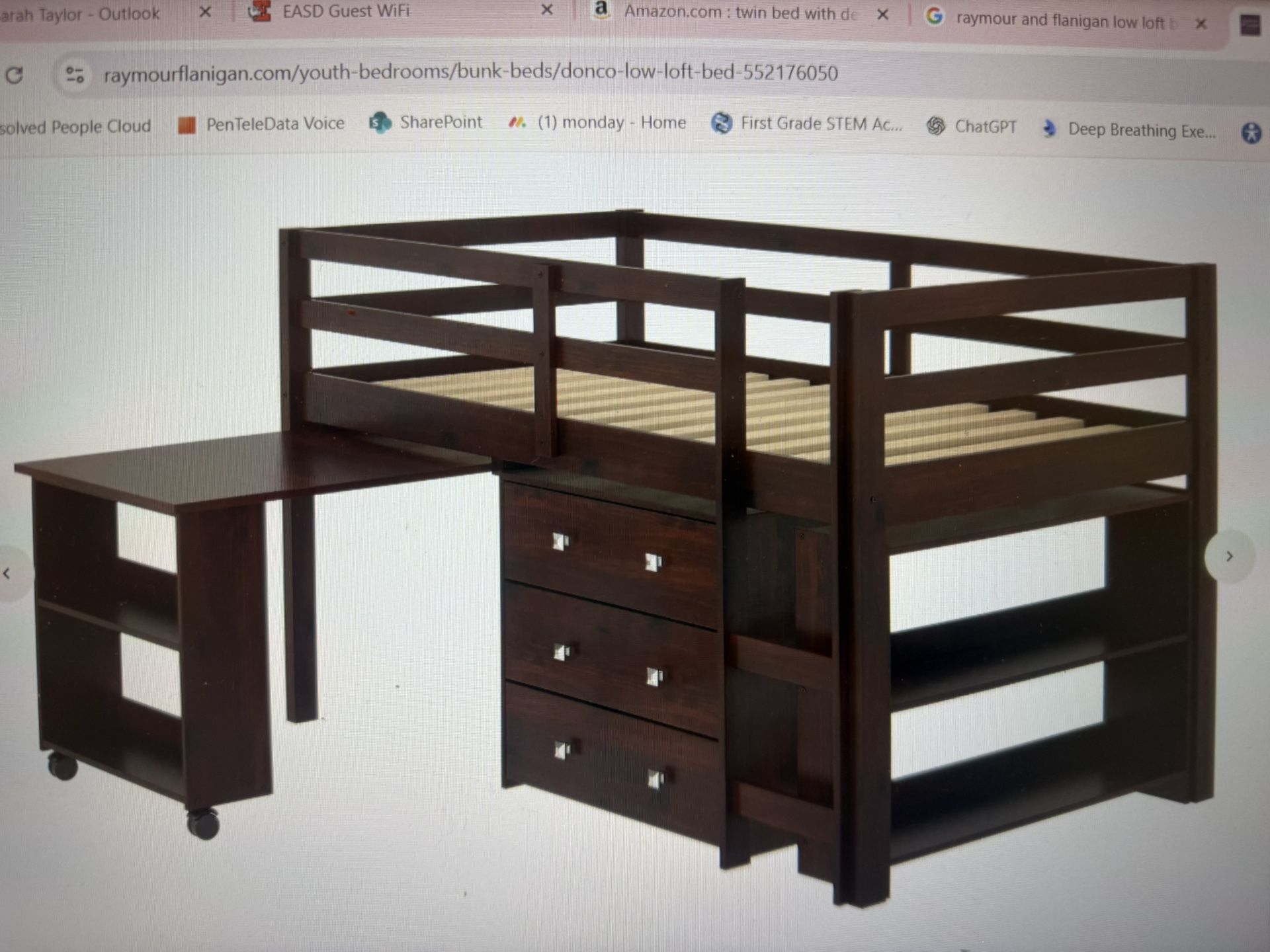 Raymour & Flannigan Captains Bed w Desk