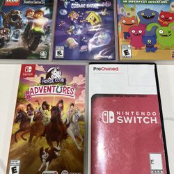 Nintendo Switch Console Video Games Super Smash Bros Kart, Animal Crossing, LEGO, SpongeBob and More 