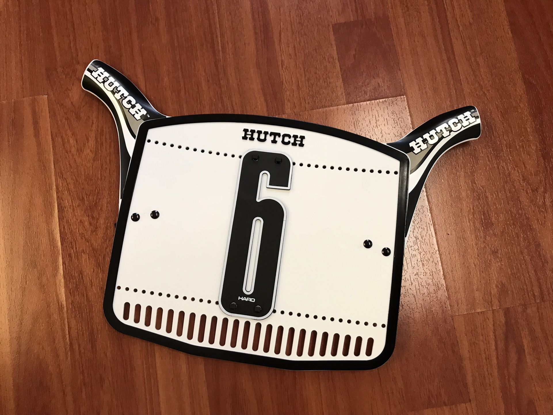 New Hutch Number Plate Bmx Black Haro Pro Raider Racer Expert Trickstar Windstyler