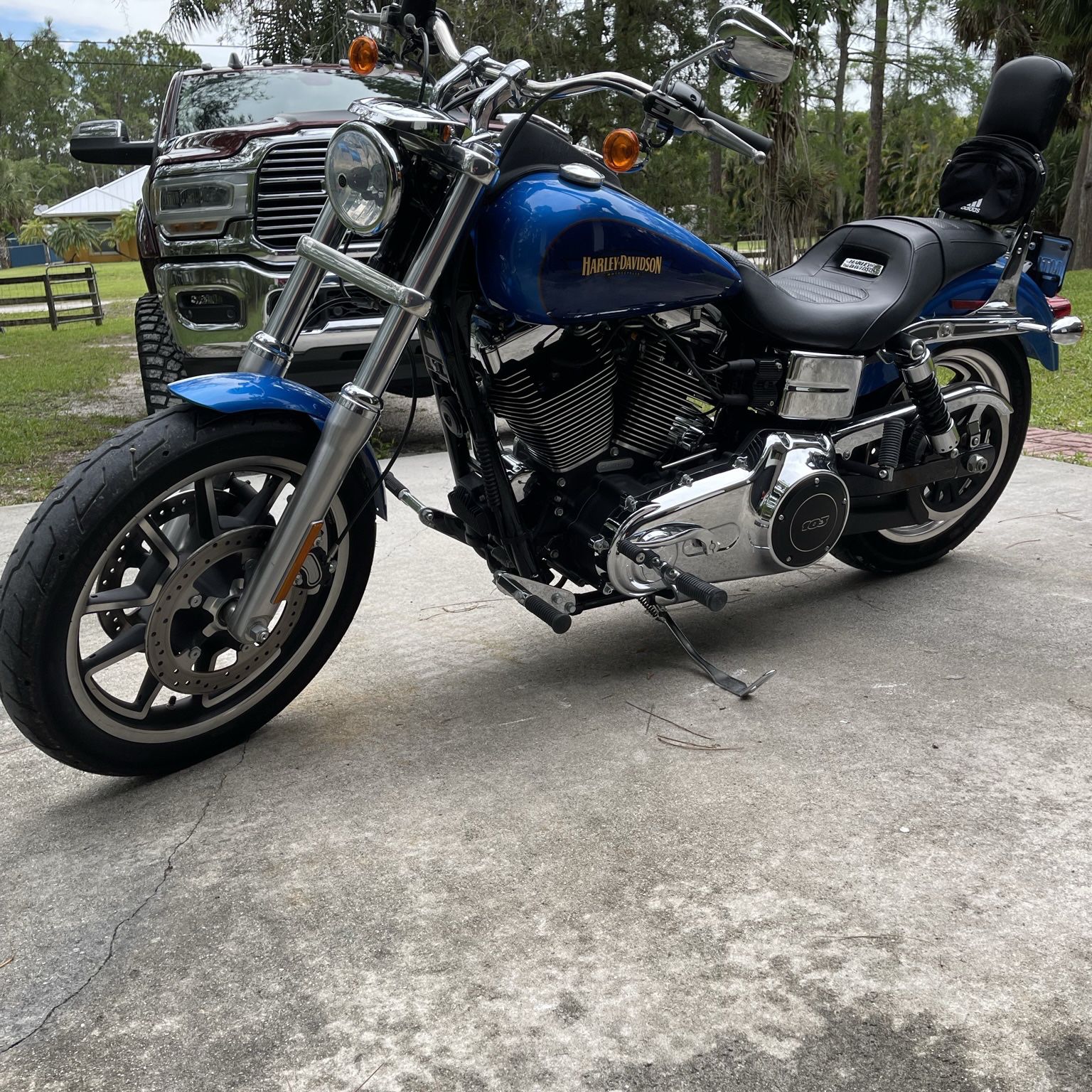 Blue 2017 Harley Davidson, Lowrider Dyno 